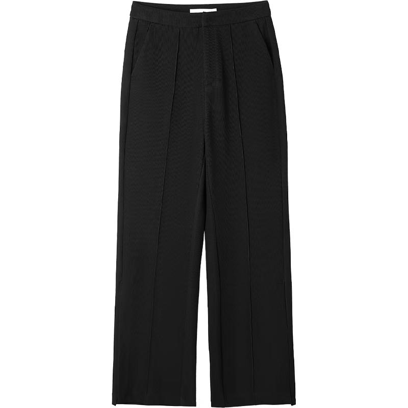

HLA Women s Ribbed Split-Hem Casual Pants S