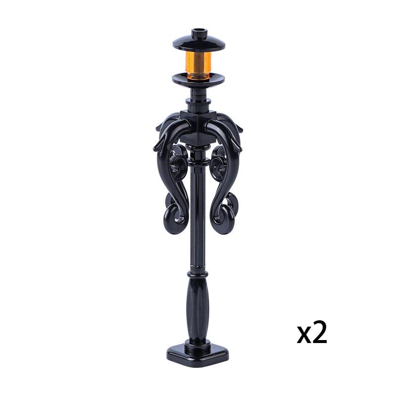 MOC Bricks Toys Model Compatible MOC Parts Bricks City Street Lamp Building Block Lamp with Halloween Bat Lamp