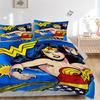 3ks Wonder Woman, Superhrdinská sada povlečení, Sada povlečení, Měkký pohodlný povlak na peřinu, Do ložnice, Pro hosty (1* Povlak na peřinu + 2* Povlaky na polštář, W