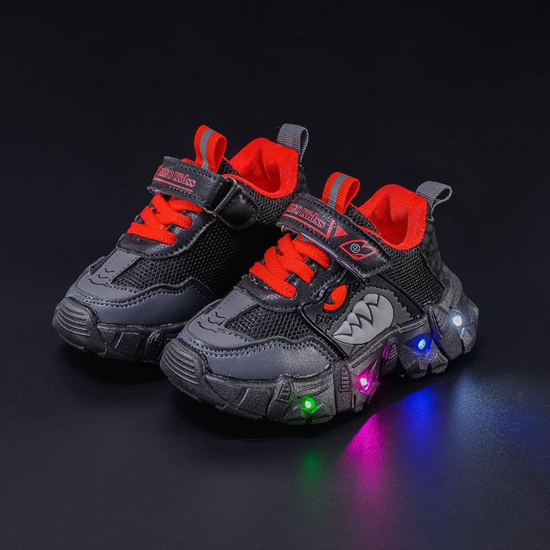 

Autumn Women Sneaker New Fashion Simple Kids Shoes LED Illuminated Trendy Sneakers Girl Cartoon Handsome Casual Boys Shoes 2025 21insole13.3cm красный