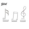 Black Resin Music Figurine 3Pcs Minimalist Note Sculpture Treble Clef & Eighth Quarter