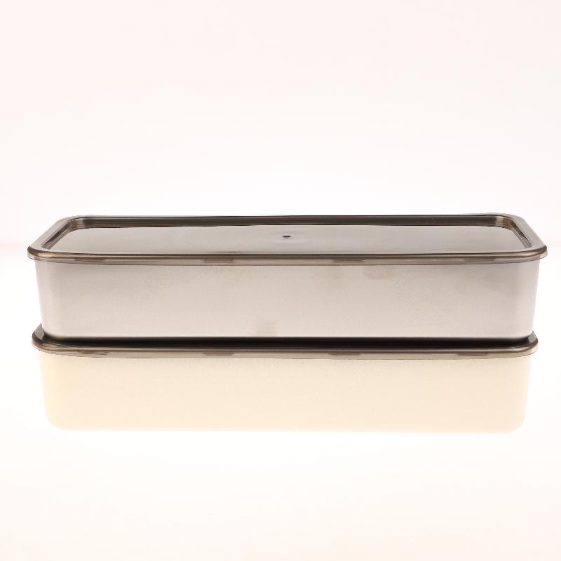 Stainless Steel Food Storage Container Rectangle Dish With Cover Noodles Fruit Tray Lunch Box Thick Refrigerator Organizer Plate