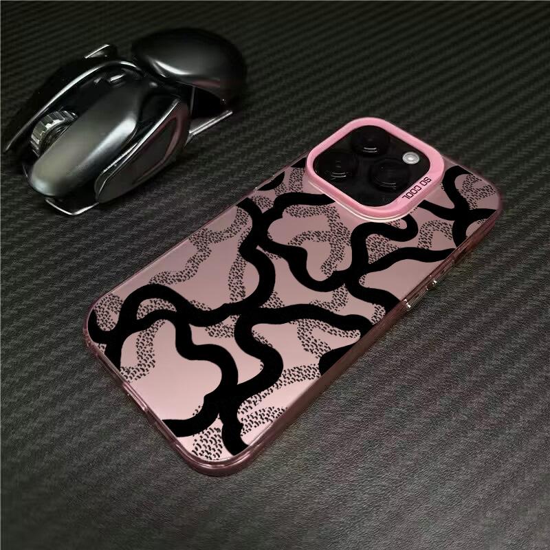 New Fashion Black Lines Phone Case for Samsung Galaxy A73 A56 A55 A36 A35 A26 A25 A15 5G A24 A23 A22 A52 A71 A72 4G Matte Cover