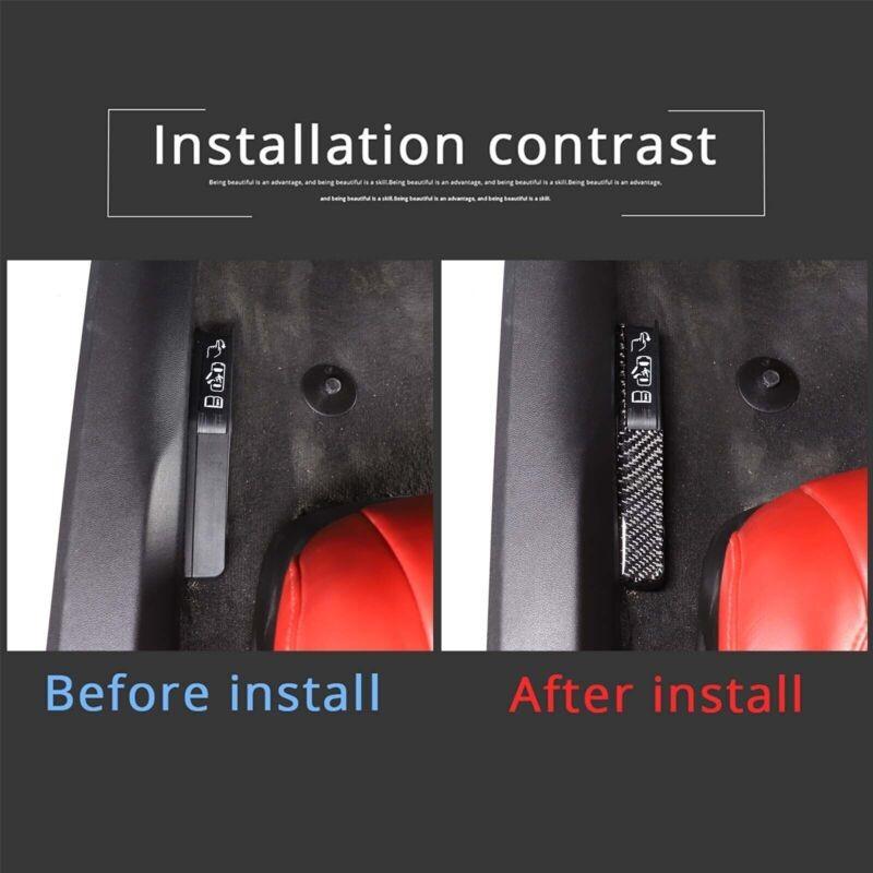 Carbon Fiber Emergency Door Lock Switch Sticker Trim For Corvette C8 -