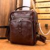 Genuine Leather Large Capacity Shoulder Crossbody Bag Vintage Crazy Horse Leather Shoulder Bag Multifunctional Cowhide Crossbody Bag