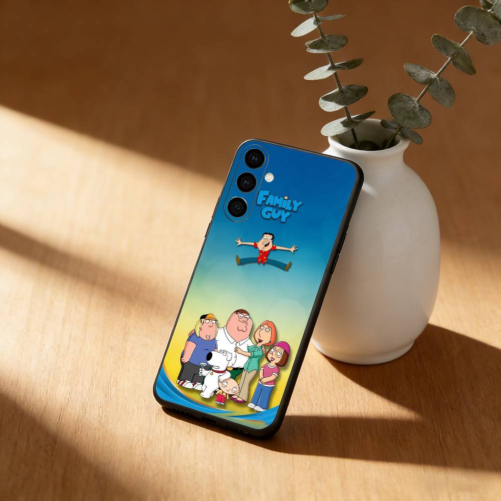 Cartoon F-Family Funny Guy Phone Case For Samsung Galaxy A91,80,73,72 ,71,53,52,32 ,31,22,21s,20,Soft Black Case