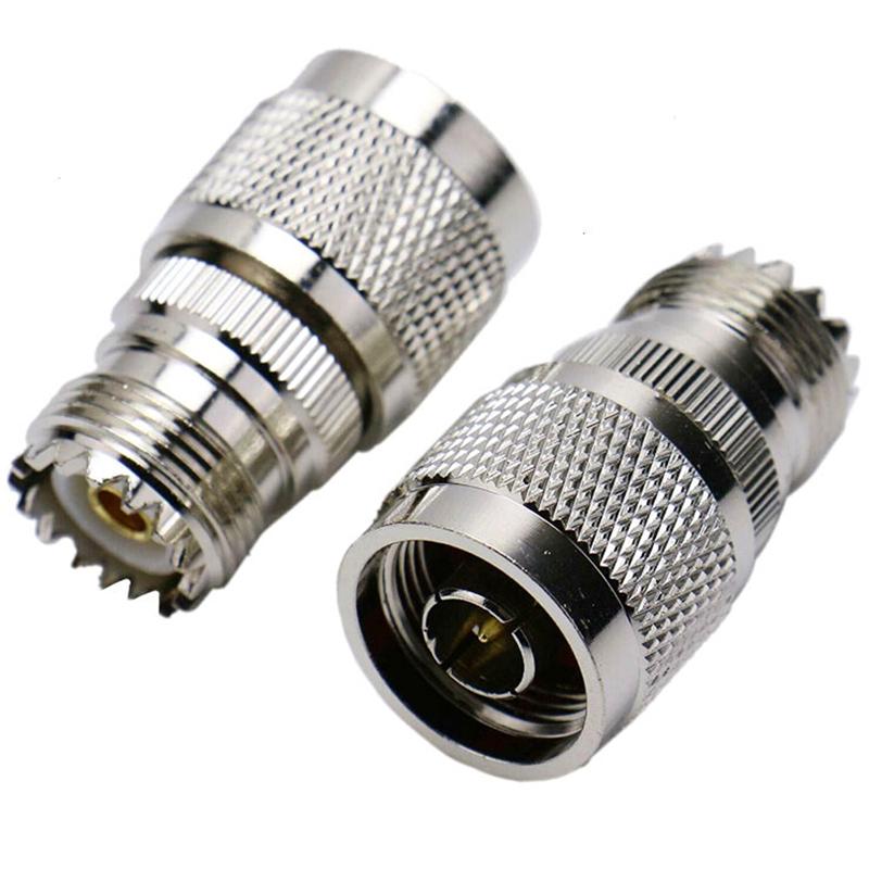 1ks adaptér pro koaxiální kabel typu N, samec na UHF SO-239, samice, rovný, RF, 5V, 12V, 220V ...