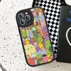 Cute Little Monster Phone Case Hard Leather For iPhone 16 15 14 13 12 Mini 11 14 Pro Max Xs X Xr 7 8 Plus Fundas