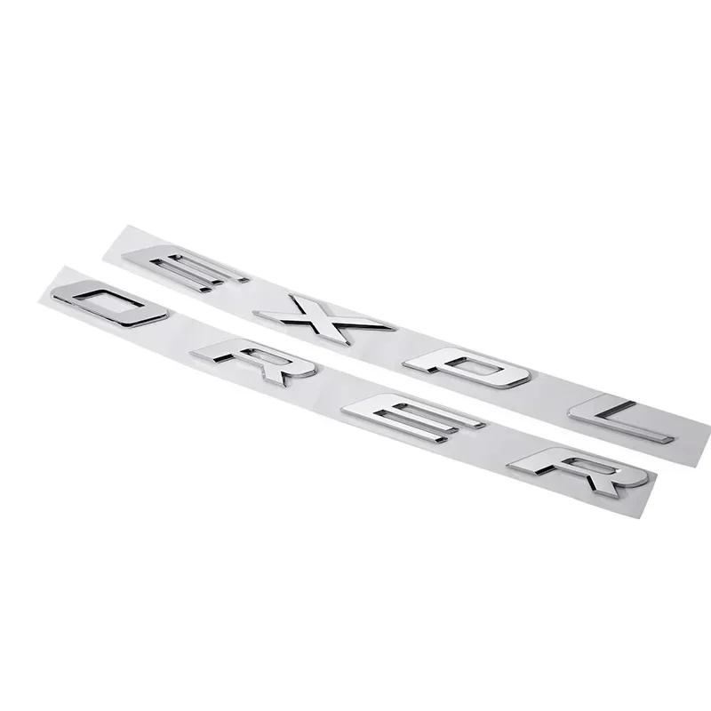 3D ABS Chrome Black Explorer Logo Car Front Hood Emblem Bonnet Letters Badge Sticker For Explorer 2020 2021