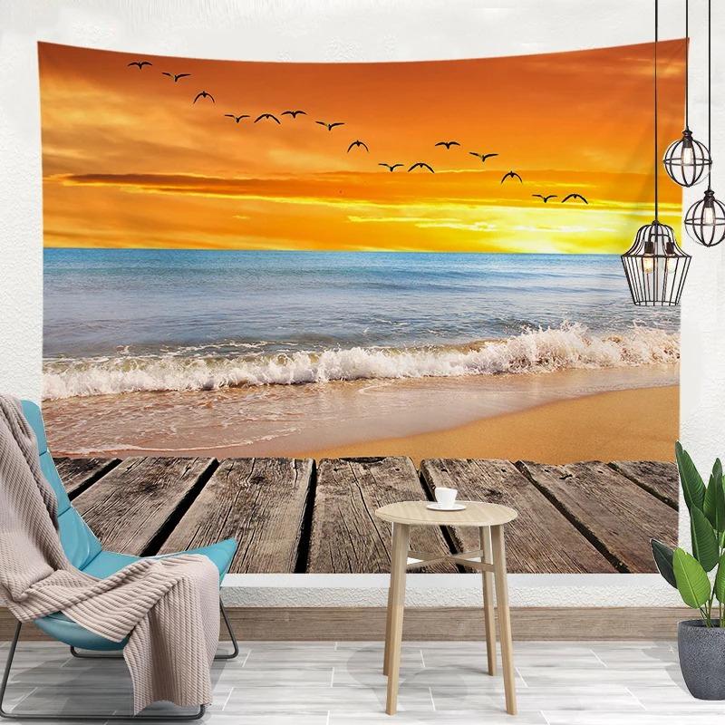 Tapiserie Dormitor Living Plantă Tropicală Model de Vară Tapiserie Modă Decor pentru Casă