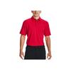Under Armour Loose Fit Solid Color Printed Square Neck Polo Shirt Men tops Red 1290140-600