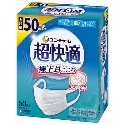 Masks Pleated Fabric Masks for Colds and Made In Regular 50 Masks Nose Fit Droplet Cut Standard Mask Manufacturers Association Member Mark Unicharm