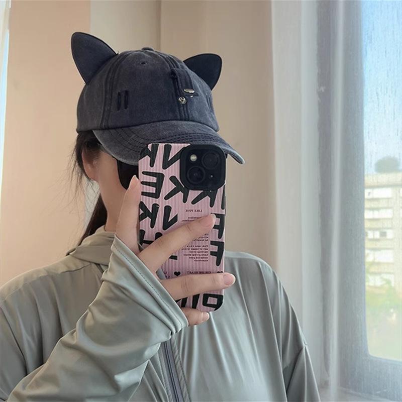 New Cat Ears Sunglasses Baseball Cap Y2K Cotton Washed Pilot Snapback Caps Gorras Women And Men Outdoor Sunshade Sun Hats Unisex