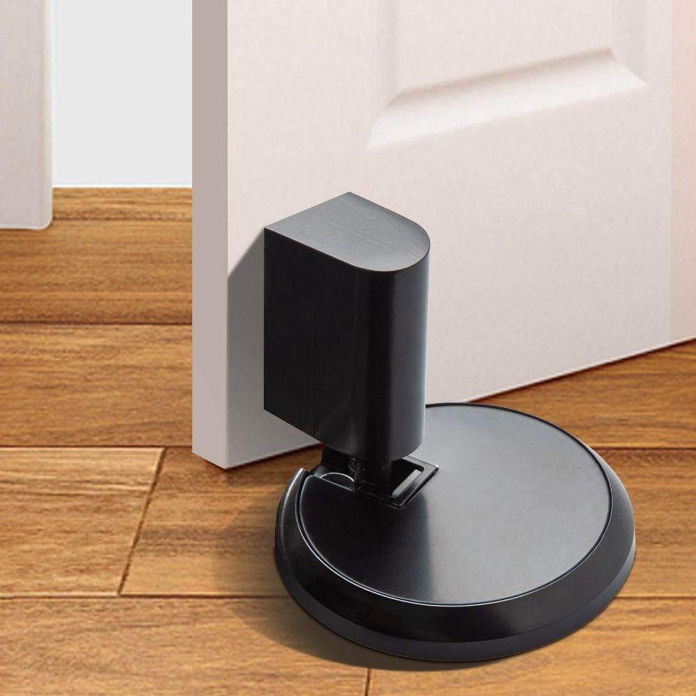 No Drill Design Mechanical Locking Door Stopper Magnetic-Free Design Invisible Installation Magnetic-Free Door Stopper