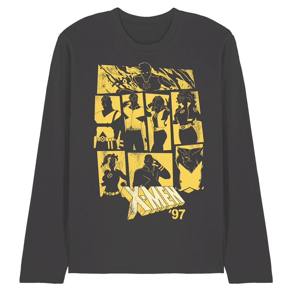 X-Men 97 Unisex Adult X-Corp Group Ringspun Cotton Long-Sleeved T-Shirt