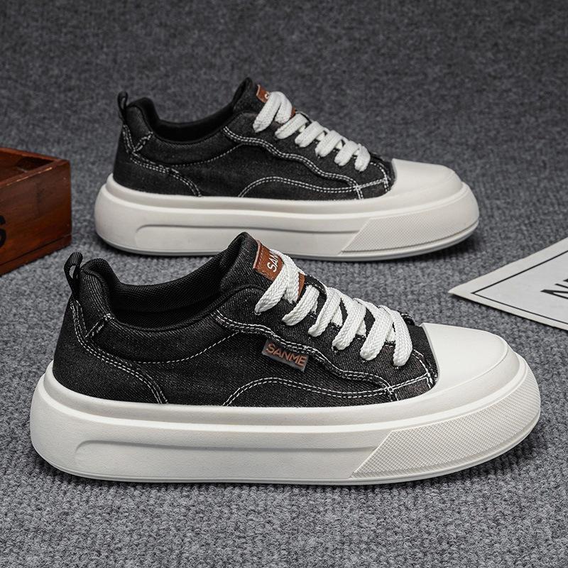 Soft washed denim shoes student sports canvas trendy shoes casual skateboard shoes 22 spring new