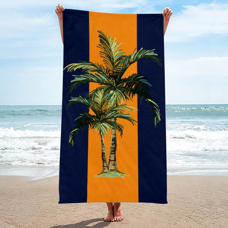 Beach Towel, Bath Towel, Microfiber Towel, Rectangular Beach Mat, Digital Printing Bath Towel, Shawl To Map