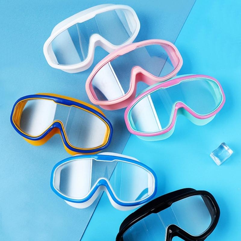 Adjustable Swim Training Glasses Professional Swimming Goggles Comfortable Large Frame Swim Glasses for Children Adults