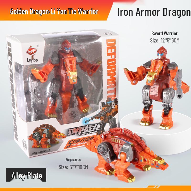 Five-in-One Mecha Alloy Dinosaur Toy: Transforming Robot Tyrannosaurus Rex Grimlock - Perfect Birthday Gift for Boys