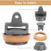 Practical Cast Iron Piston Replacements Set For Garden Hand Pumps Includes Extra Leather Seal Rings Suitable Type 75