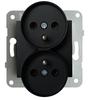 Double Socket with Grounding for Use In Multiple Frames, NOV