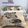 BBS Pattern Bedding,Quilt Set Quilt Cover Pillowcase Home Birthday Gift(1 * Duvet Cover + 2 * Pillowcase, Without Core)