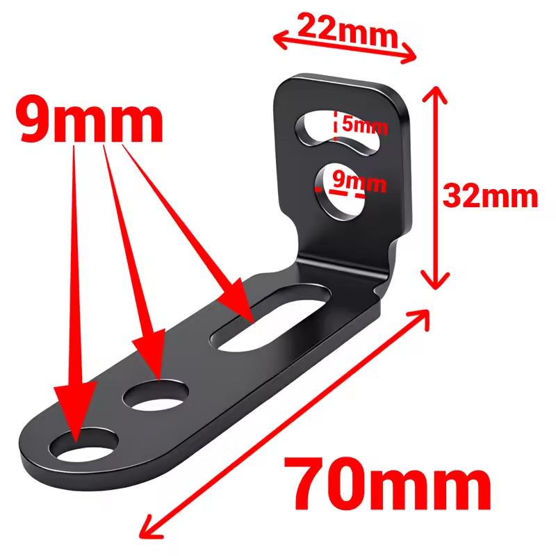 Adjustable Motorcycle Spotlight Mount Universal Bracket for Scooter E-Bike Fender LED Fog Light Holder Metal Moto Accessories 1pcs