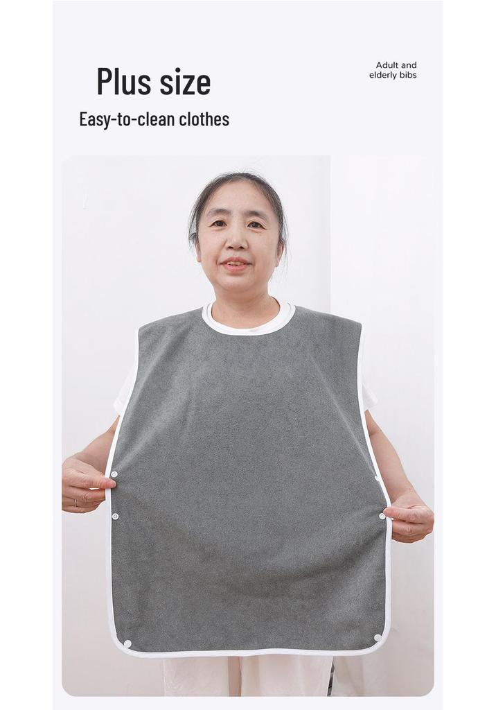 Waterproof and Stain-resistant Adult Bib for Eating