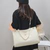 New Cartoon Bear Canvas Mother Bag Large Capacity Multifunctional Shoulder Crossbody Bag White Diaper Bag Women