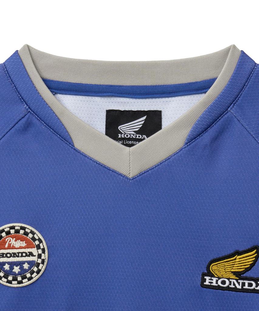 PHYPS MOTORCYCLE Mesh Series Logo Long Sleeve Blue