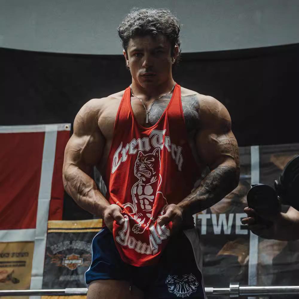 New Men's Sleeveless Cotton Sports Tank Top - Loose Fit for Running & Fitness