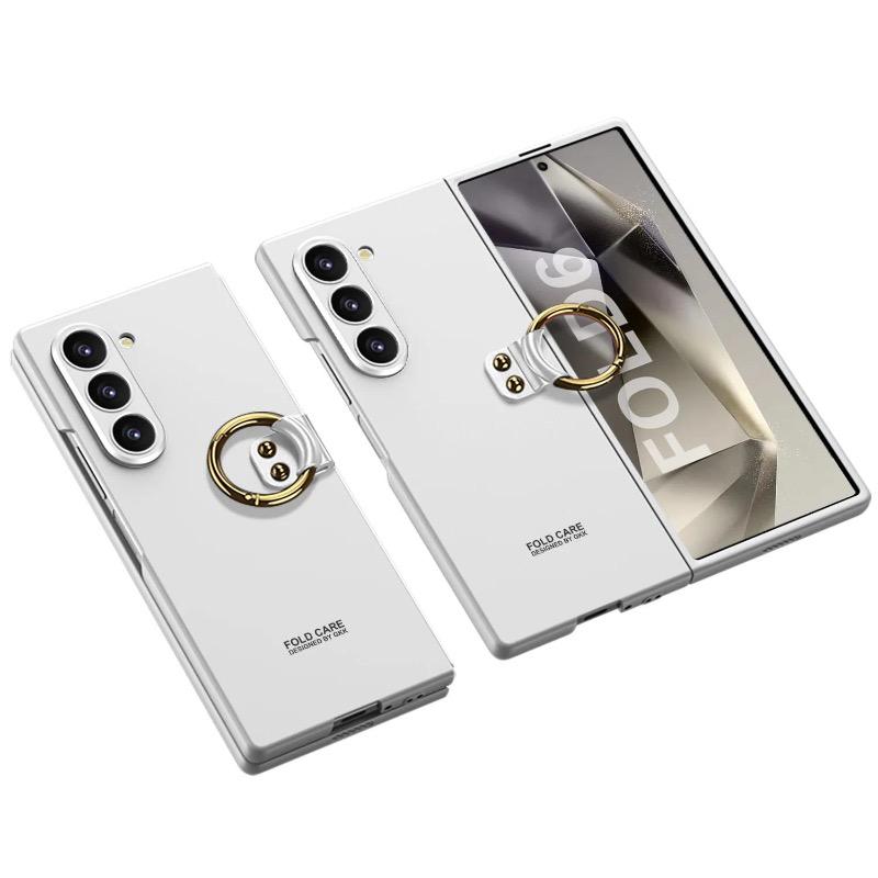 Ultra Thine Hard PC Phone Cover for Samsung Galaxy Z Fold 6 5 4 Case with Ring Holder