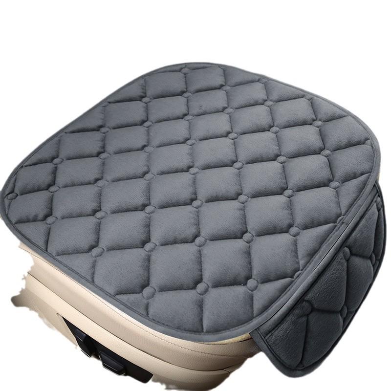 Winter Plush Non-Slip Car Seat Cushion Set - Thickened, Warm Wool, Universal Fit, 3-Piece Short Plush.