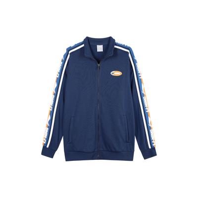 Li-Ning Sport Fashion Series Letter Zipper Hoodie Unisex Hoodies Navy-Blue AWDQ368-8