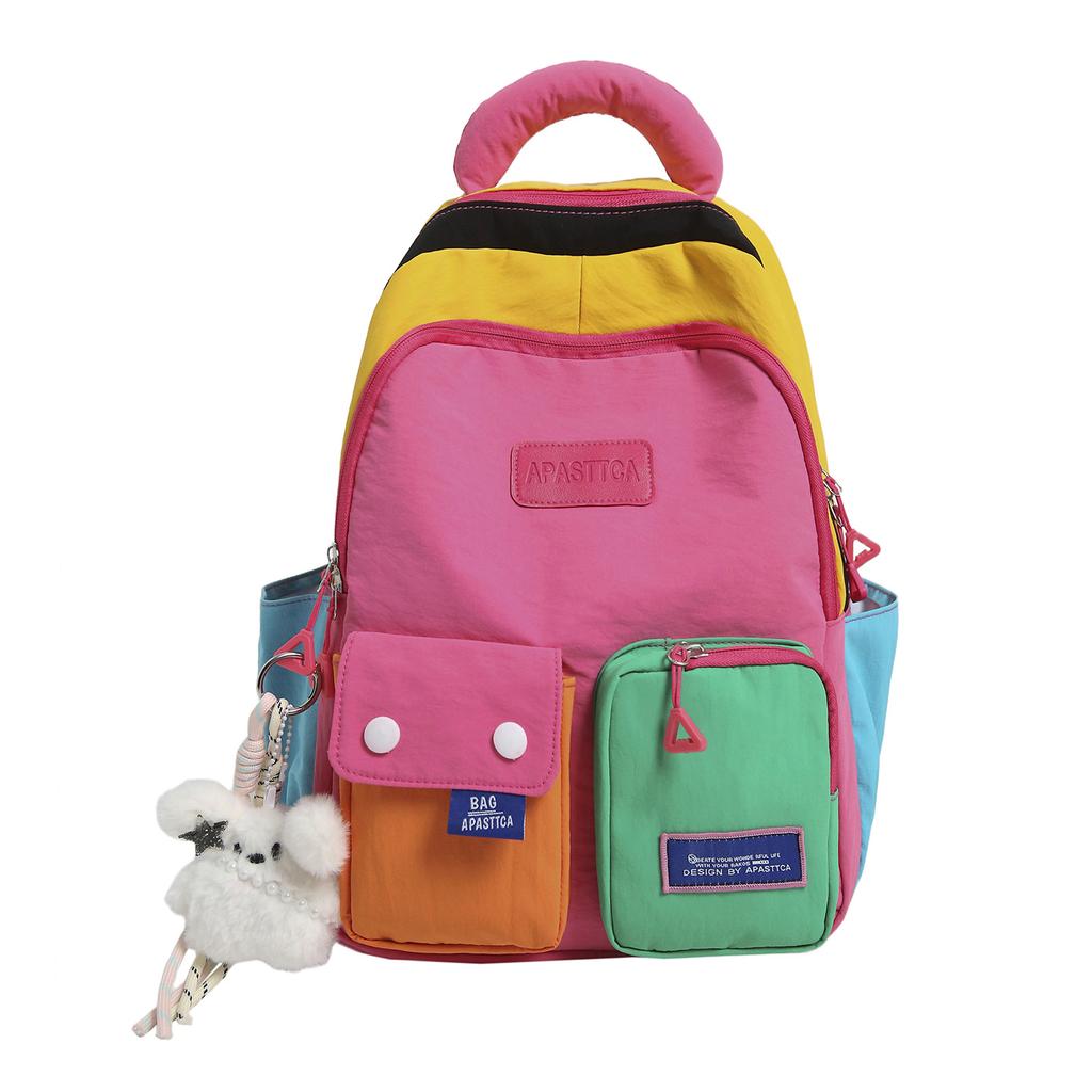 Schoolbag new multi-functional travel bag camping mountain handbag multi-pocket large-capacity contrasting color must-have new model for Chinese New