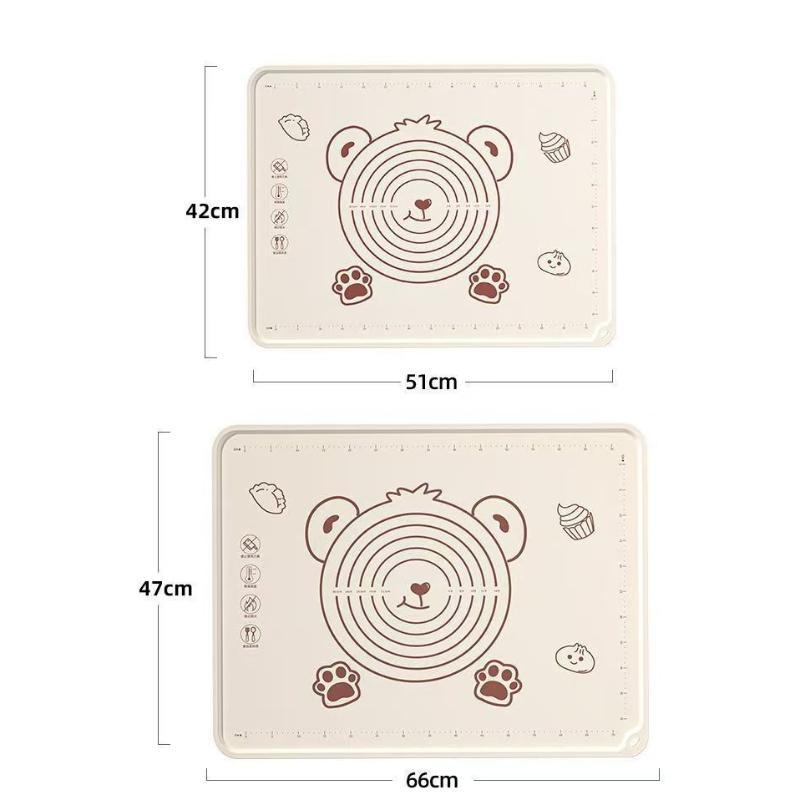 Large Thickened Silicone Baking Mat, Food-Grade Non-Stick Dough Kneading Mat, Non-Slip Kitchen Silicone Pastry Mat for Home Baking