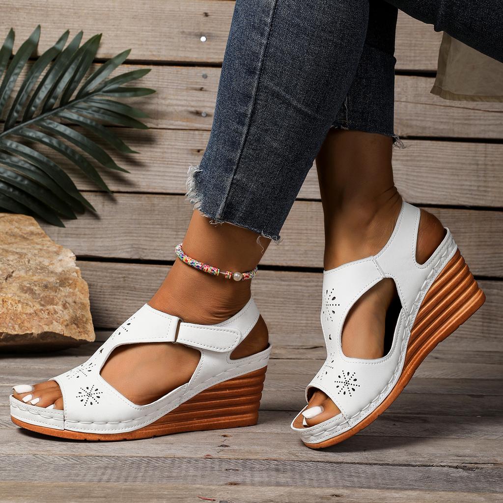 Fashion Women's Sandals Fashion Wedges Heels Sandals Summer Shoes 2025 New High Heeled Sandals Summer Elegant Footwear Female