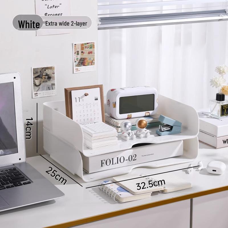 A4 Stackable Desktop File Organizer and Student Stationery Drawer