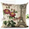 Vintage flowers Linen pillowcase Decorative pillows for sofa Cushion covers home decoration
