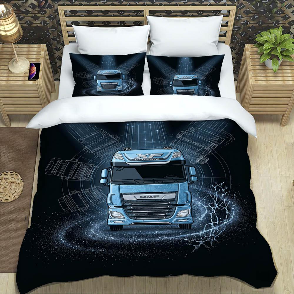 Set Biancheria da Letto Stampata Retro Camion 3D D-DAF set di biancheria da letto squisito copripiumino set piumone set biancheria da letto regalo di compleanno di lusso