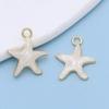 10Pcs Silver Plated Enamel Starfish Charms Pendant For Jewelry Making Earrings Bracelet Necklace Accessories Diy Craft 20X18Mm