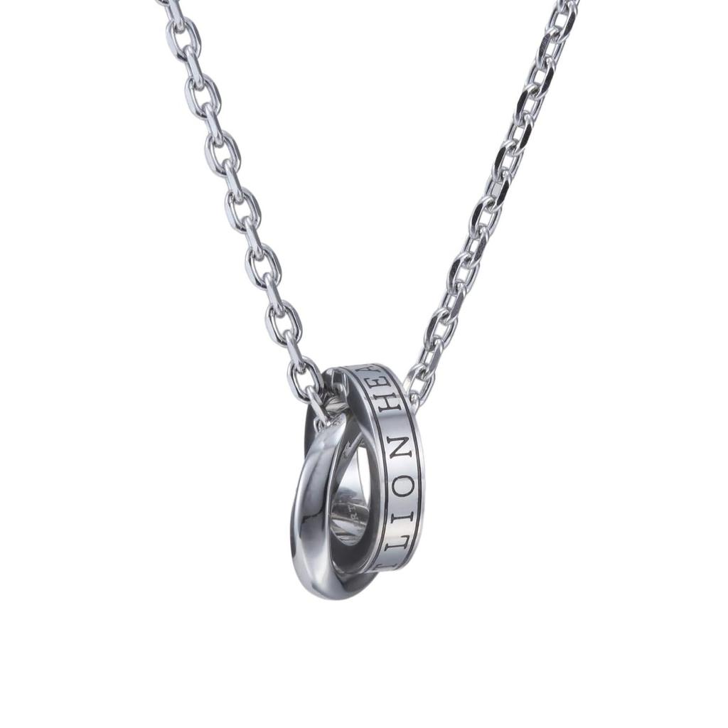 Lion Heart Necklace Limited Edition LH-1 Logo Double Ring Surgical Stainless Steel (Metal Allergy Compatible)