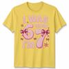 T-shirt Unisex per Ragazza di 6 7 Anni Sette Anni Ero 6 Ora Ho 7 Meme