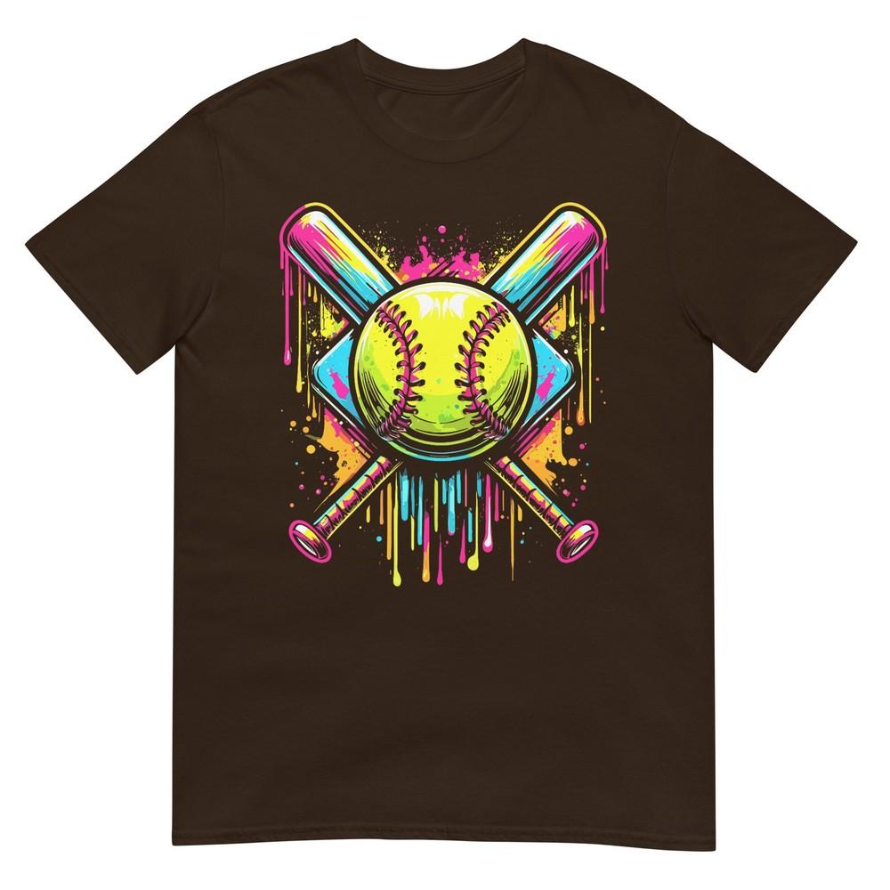 Softball Girl Ice Cream Softball Drip TShirt