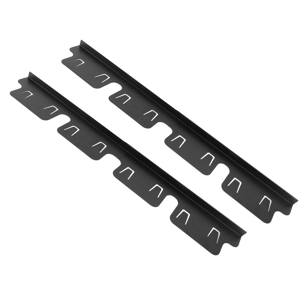 2 Paar Herd-Arbeitsplatten-Spaltabdeckungen Schwarze Farbe 35x10CM Verstellbarer Herdspalt-Schutz für Küche