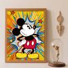DIY Diamond Painting 5d Mickey Mouse Retro Pop Art Cross Stitch Diamond Living Room Bedroom Decoration Painting