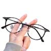 Retro Tortoiseshell Frame Square Round Face Large Frame Glasses Myopia Can Be Matched With Degrees Women'S Plain Face White Metal Frame Frame Frame