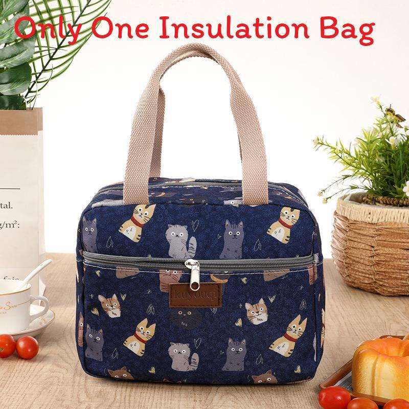 Canvas Lunch Bag For Office Workers With Thickened Handle And Style For Daily Use