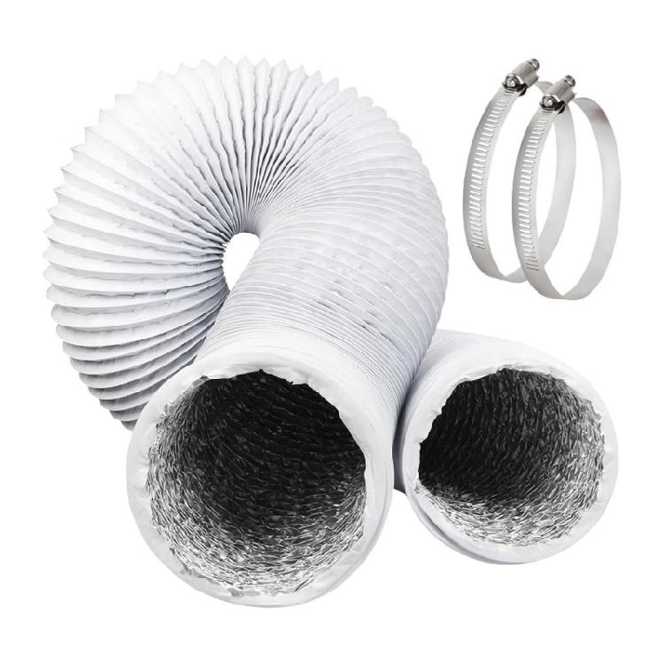 Permanent Aluminum PVC Compound Ventilation Hose 150mm For Kitchen Exhaust And Bathroom Ventilation