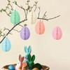 4Inch 10cm Easter Egg Paper Ornaments Colorful Honeycomb Easter Egg Ball Ornament  Party Decor